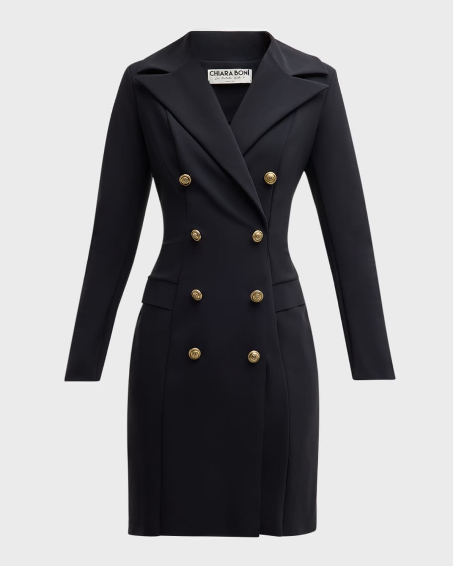 Chiara Boni La Petite Robe Double Breasted Blazer Dress Neiman Marcus