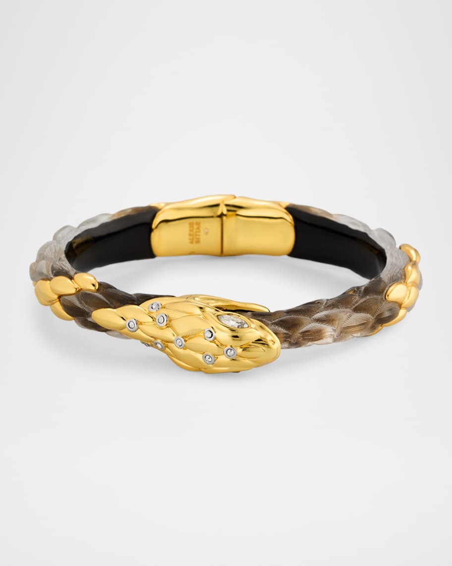Alexis Bittar Serpent Lucite Hinge Bracelet, Desert | Neiman Marcus