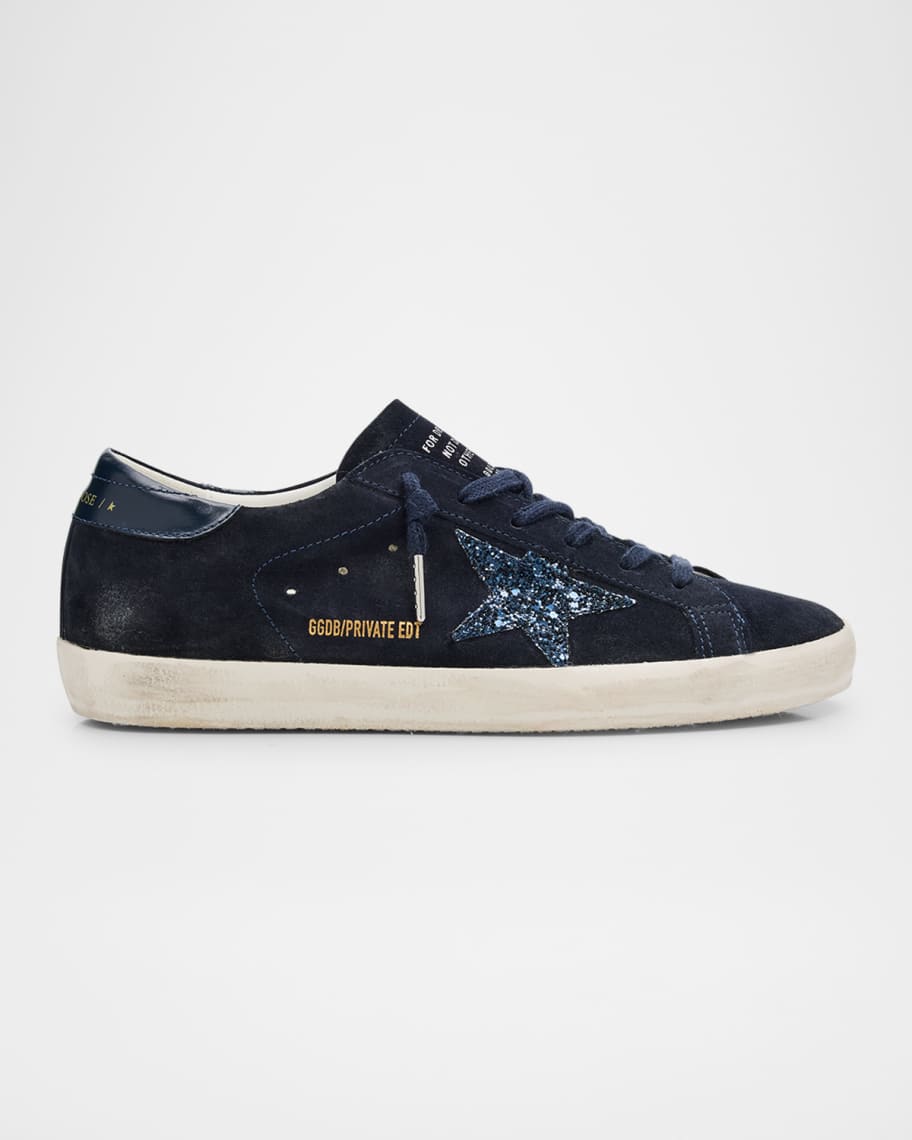Golden Goose Superstar Glitter Suede Low Top Sneakers Neiman Marcus