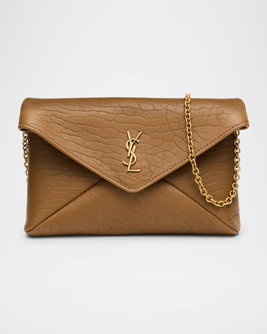 長財布 Saint Laurent Clutch With Chain Cassandre Black YVES SAINT LAURENT Cassandre Leather Wallet On Chain