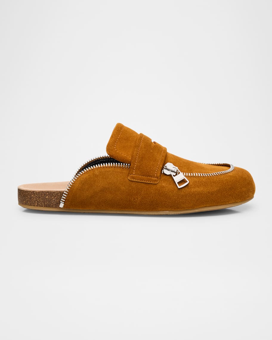 JW Anderson Men's Suede Biker Loafers | Neiman Marcus