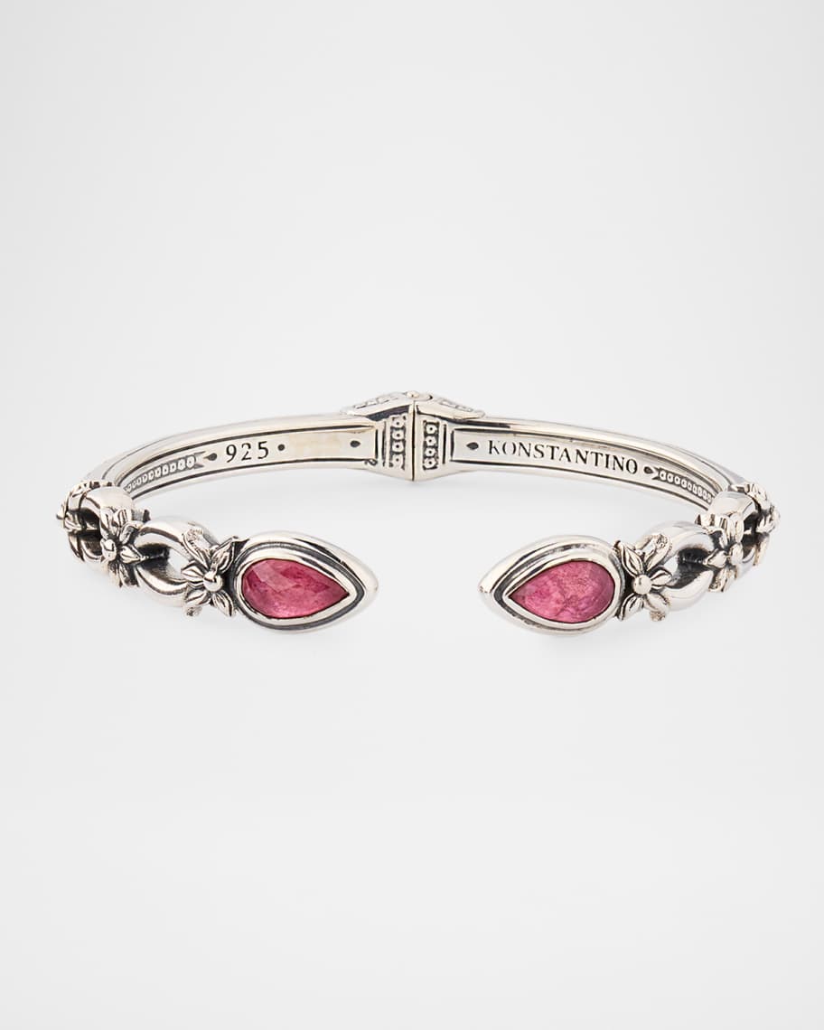 Konstantino Ivy Rock Crystal, Strawberry Quartz and MOP