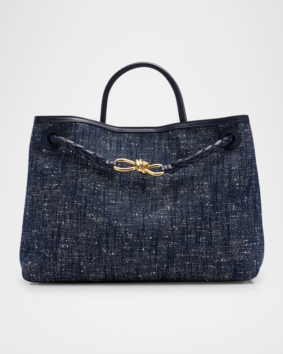 Bottega Veneta Andiamo Medium Boucle Denim Tote Bag | Neiman