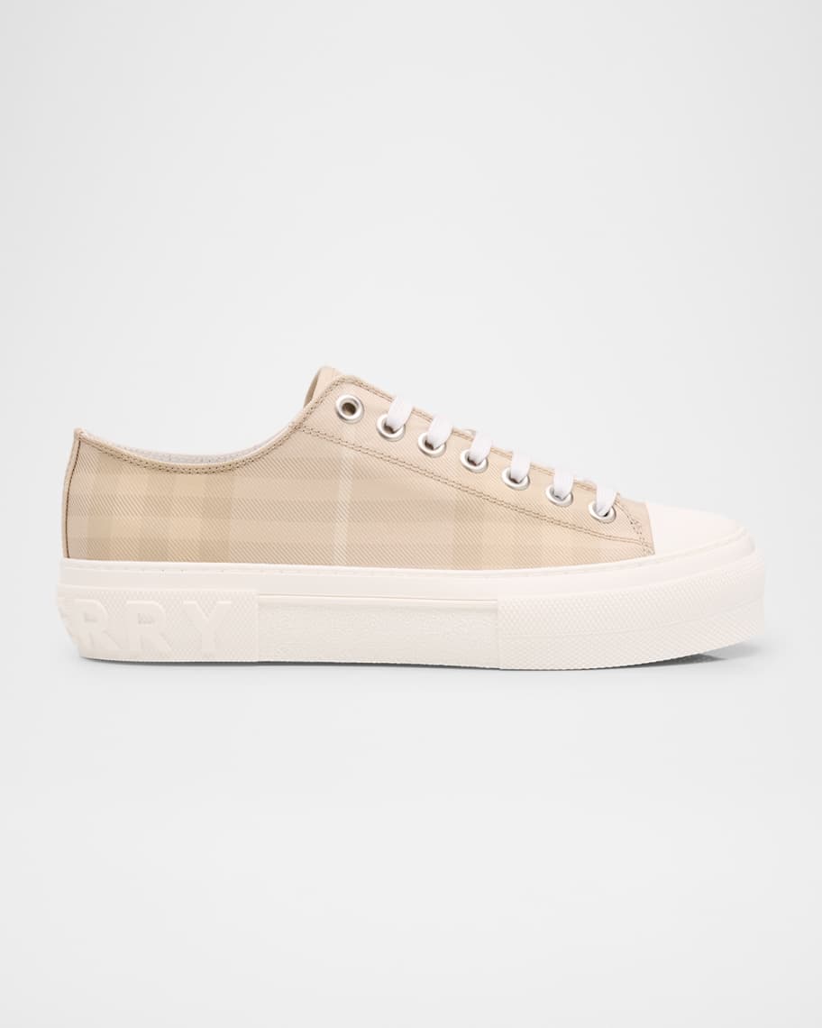 Burberry Jack Check Low-Top Sneakers | Neiman Marcus