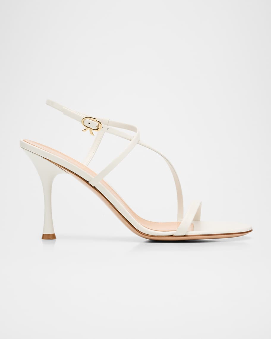 Gianvito Rossi 85mm Strappy Calf Leather Sandals | Neiman Marcus