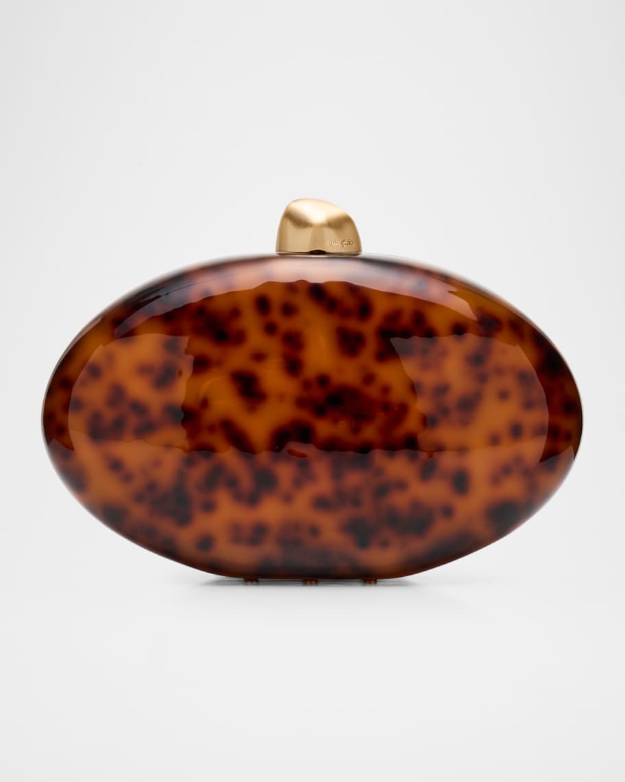 Cult Gaia Eviana Tortoise Acrylic Clutch Bag | Neiman Marcus