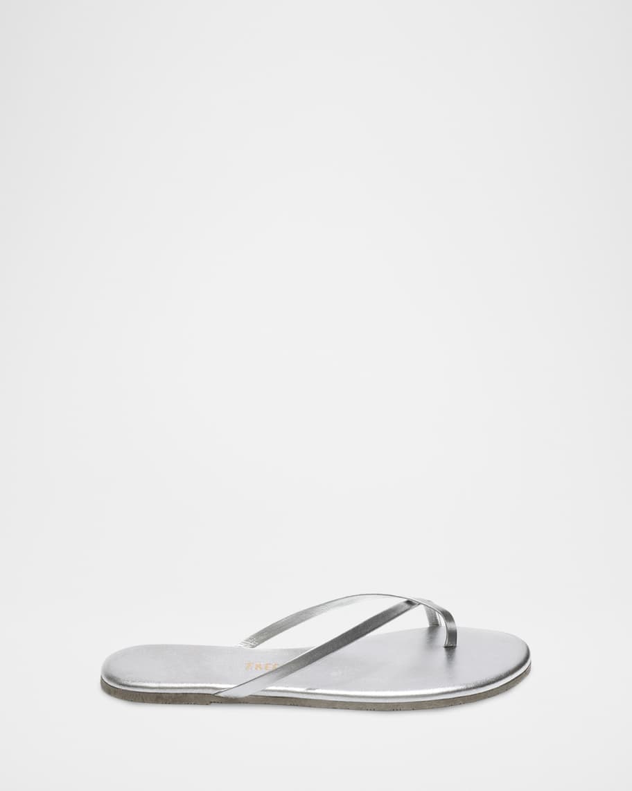 MARCUS AND RILLEXY 高級ライン Tkees Riley Metallic Leather Crisscross Flat Thong Sandals アクセサリー