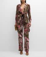 Image 5 of 6: Le Superbe Evening Floral Drawstring Cargo Pants