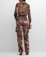 Image 3 of 6: Le Superbe Evening Floral Drawstring Cargo Pants