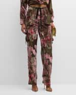 Image 1 of 6: Le Superbe Evening Floral Drawstring Cargo Pants