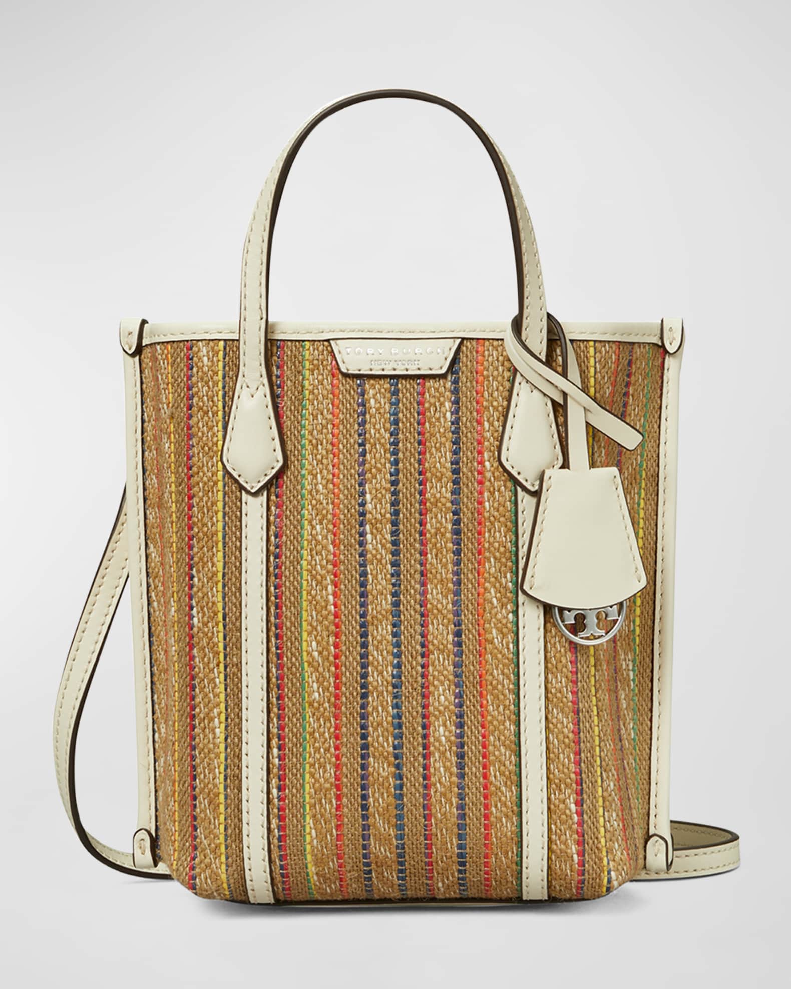 Tory Burch Perry Mini Striped North South Tote Bag Neiman Marcus