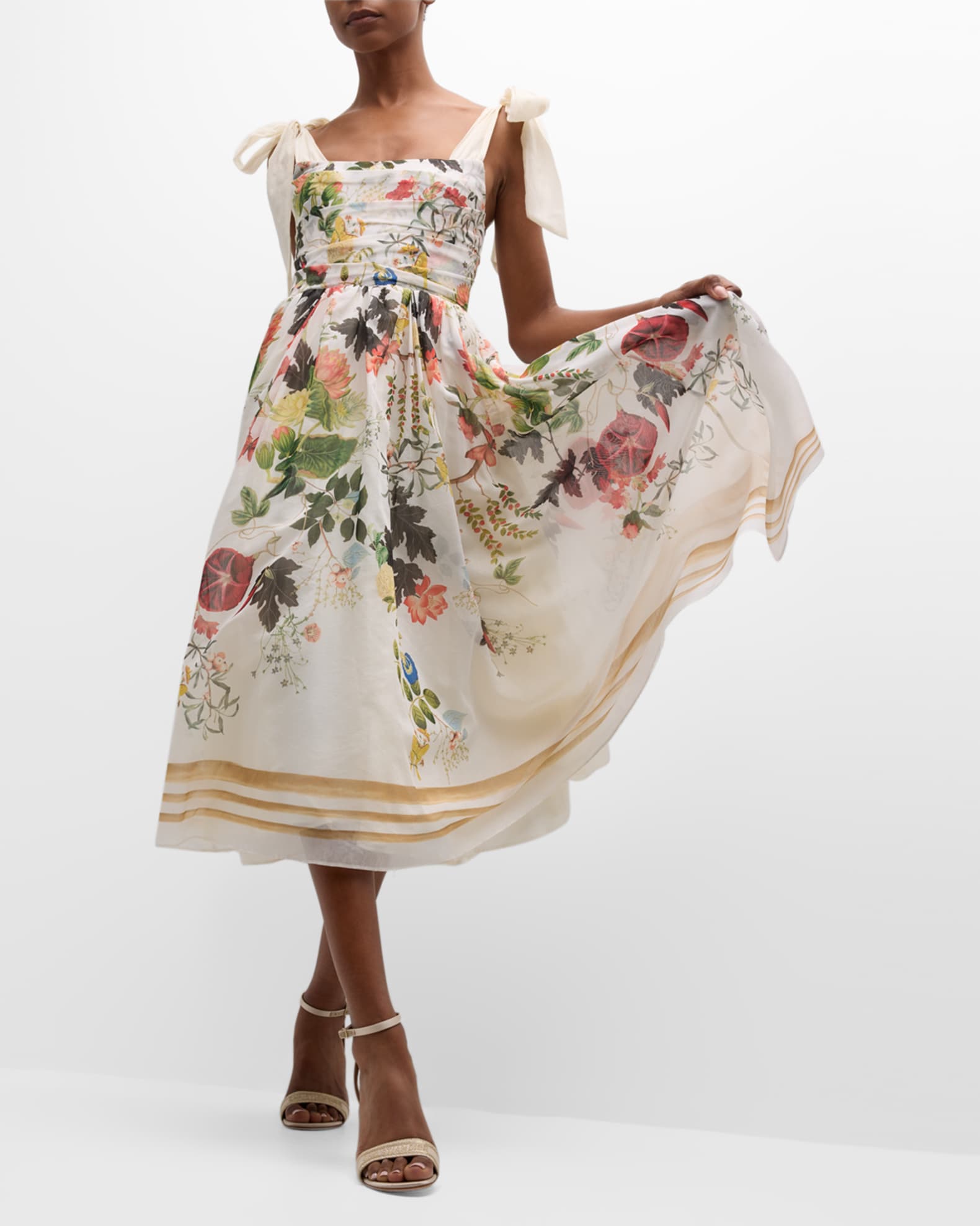 slim fit dress slacks The Haven Light Blue Embroidered Midi Dress – Shop the Mint main image 0