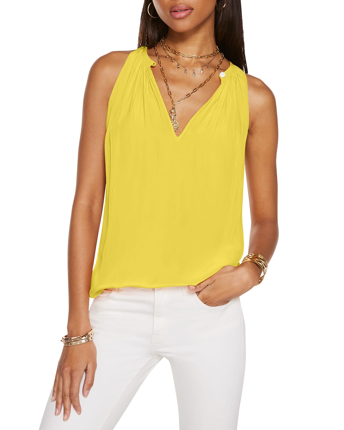 Sleeveless Keyhole Top Neiman Marcus