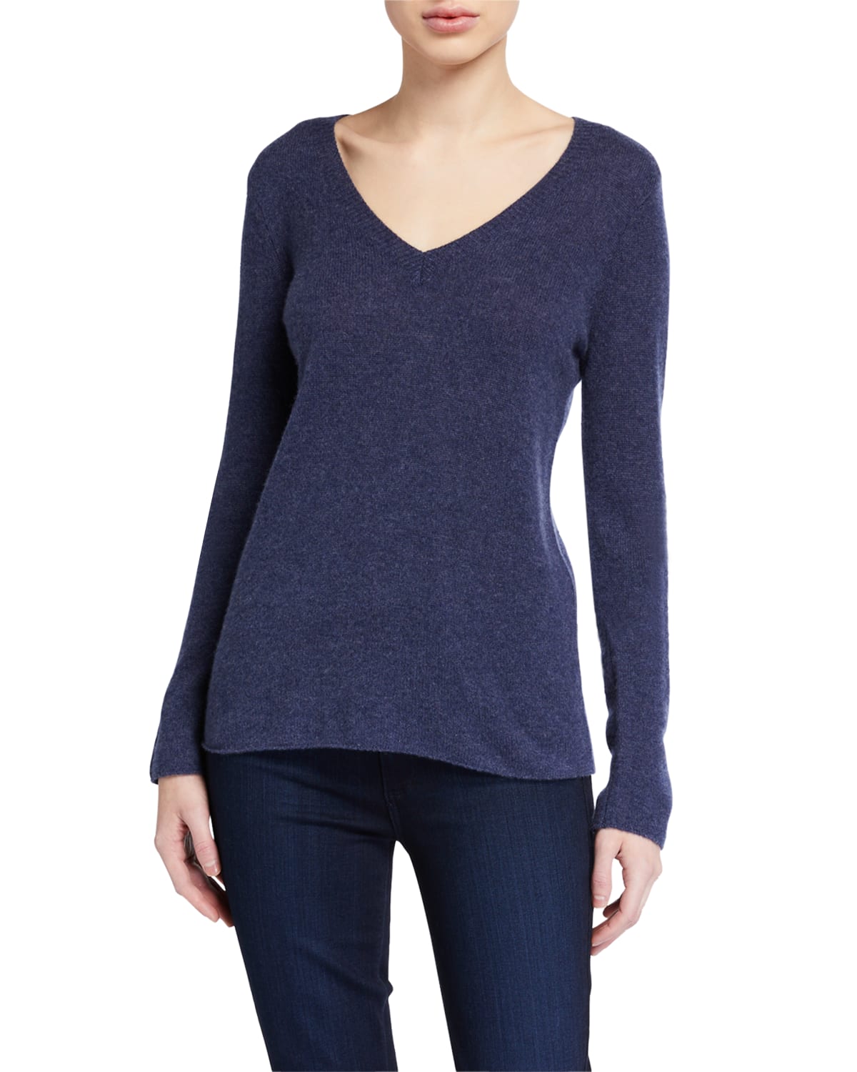 Lisa Todd Plus Size Hype Multi-Stripe V-Neck Cashmere Sweater w/ Pop ...