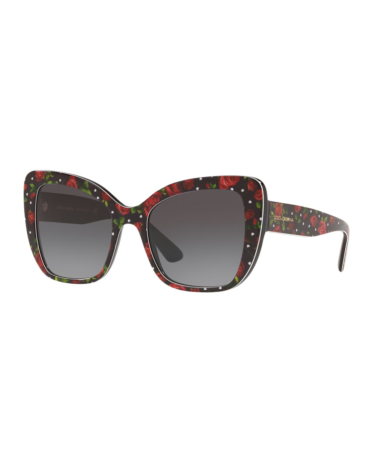 Dolce & Gabbana Black Acetate Cat Eye Frame Eyeglass Reading Glass