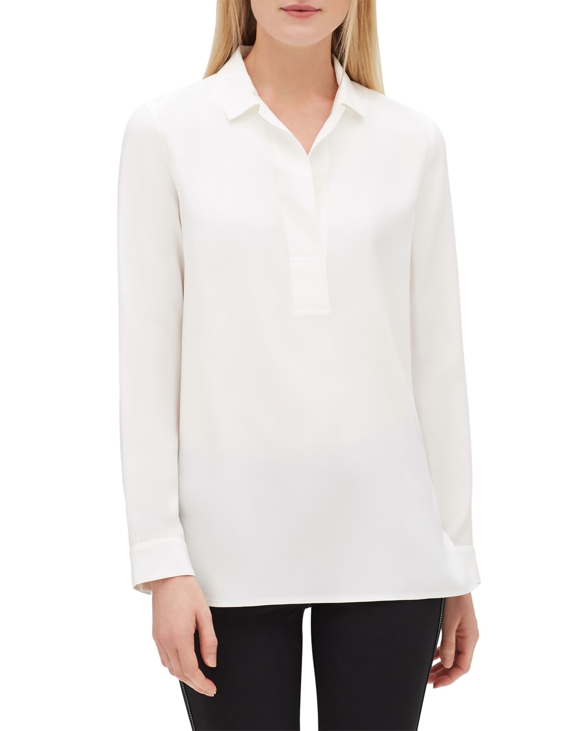 Long Sleeves Silk Blouse | Neiman Marcus