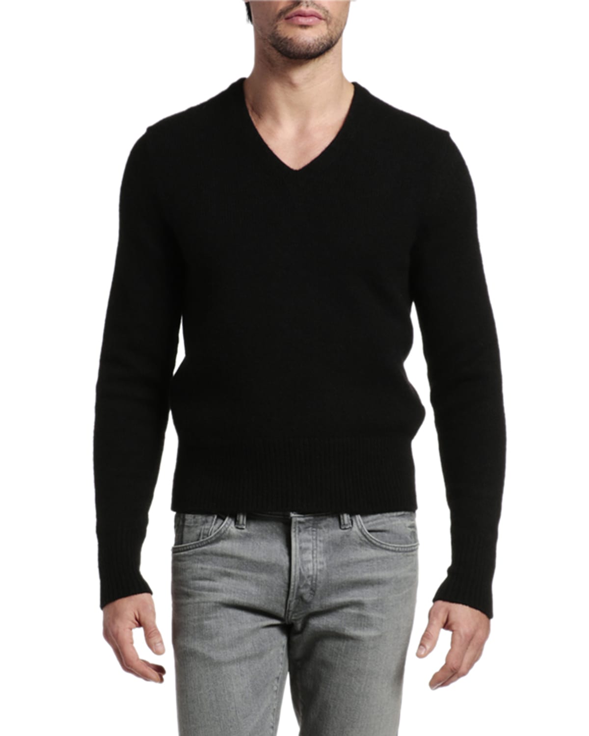 TOM FORD Men's Quarter-Zip Wool Sweater | Neiman Marcus