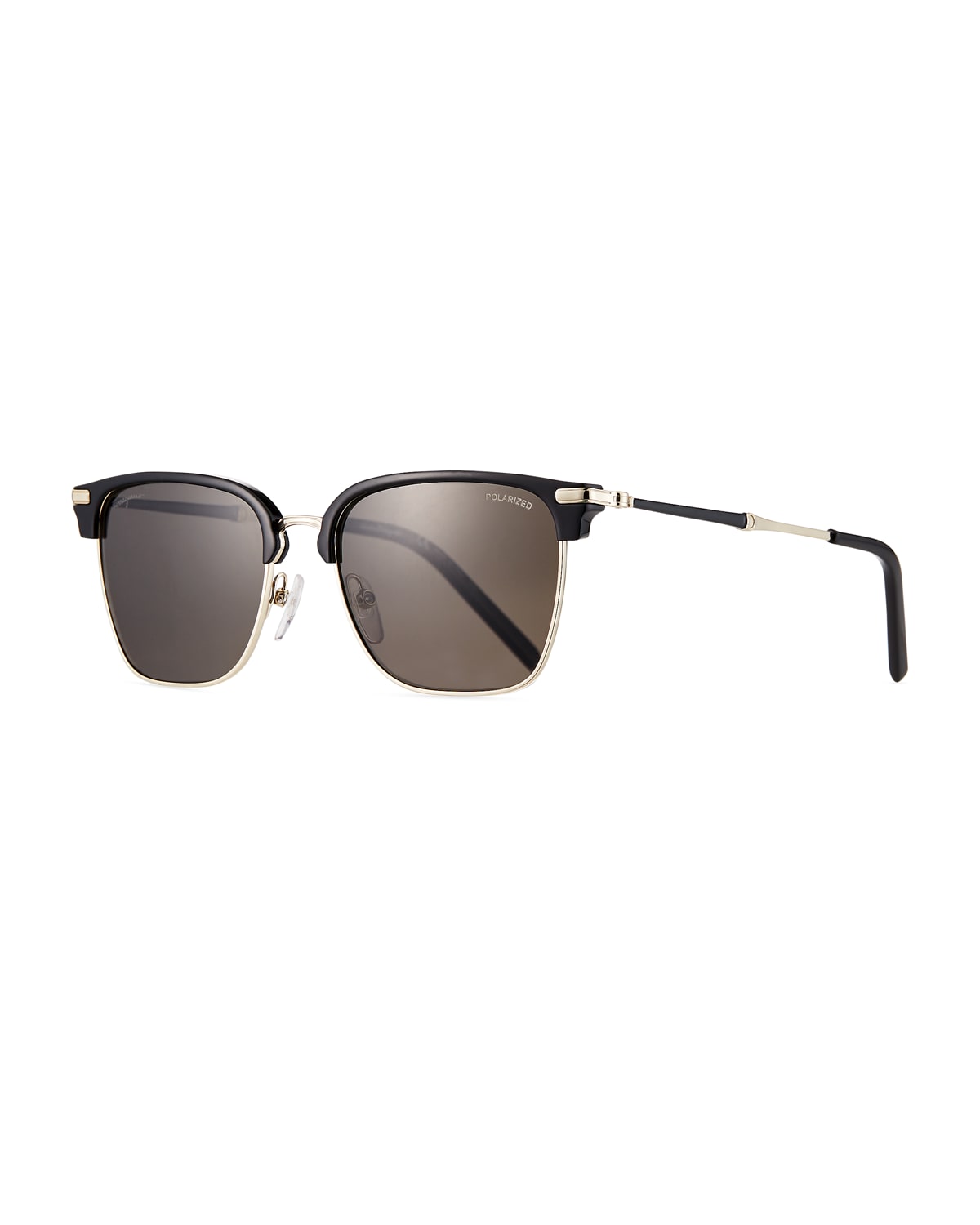 Salvatore Ferragamo Men's Polarized Square DoubleBridge Sunglasses