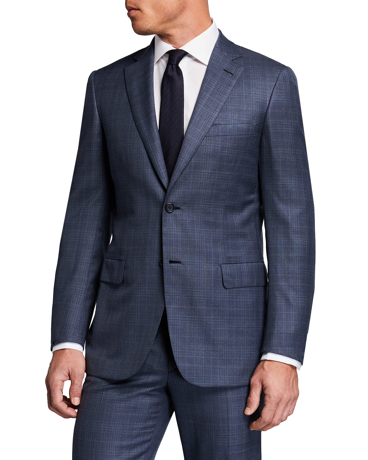 BOSS Men's Huge Genius Check Slim-Fit Two-Piece Wool Suit | Neiman Marcus