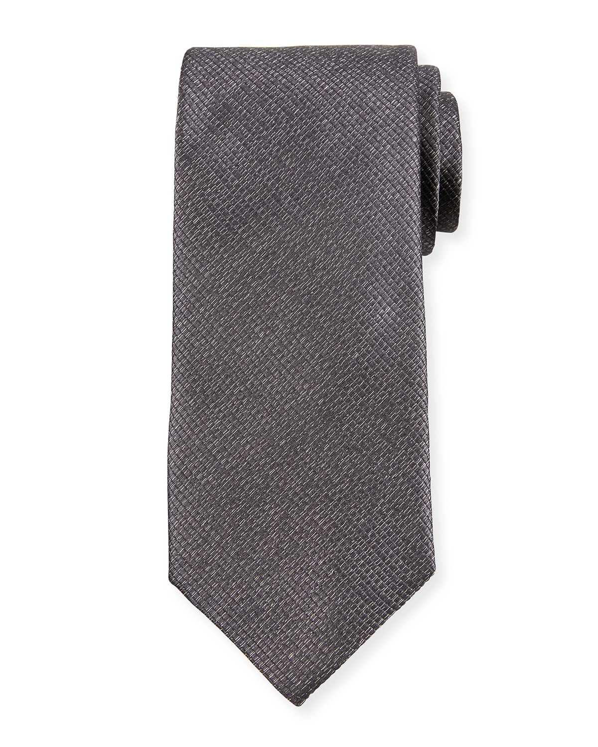 Isaia Men's Ornate Solid Silk Tie Neiman Marcus