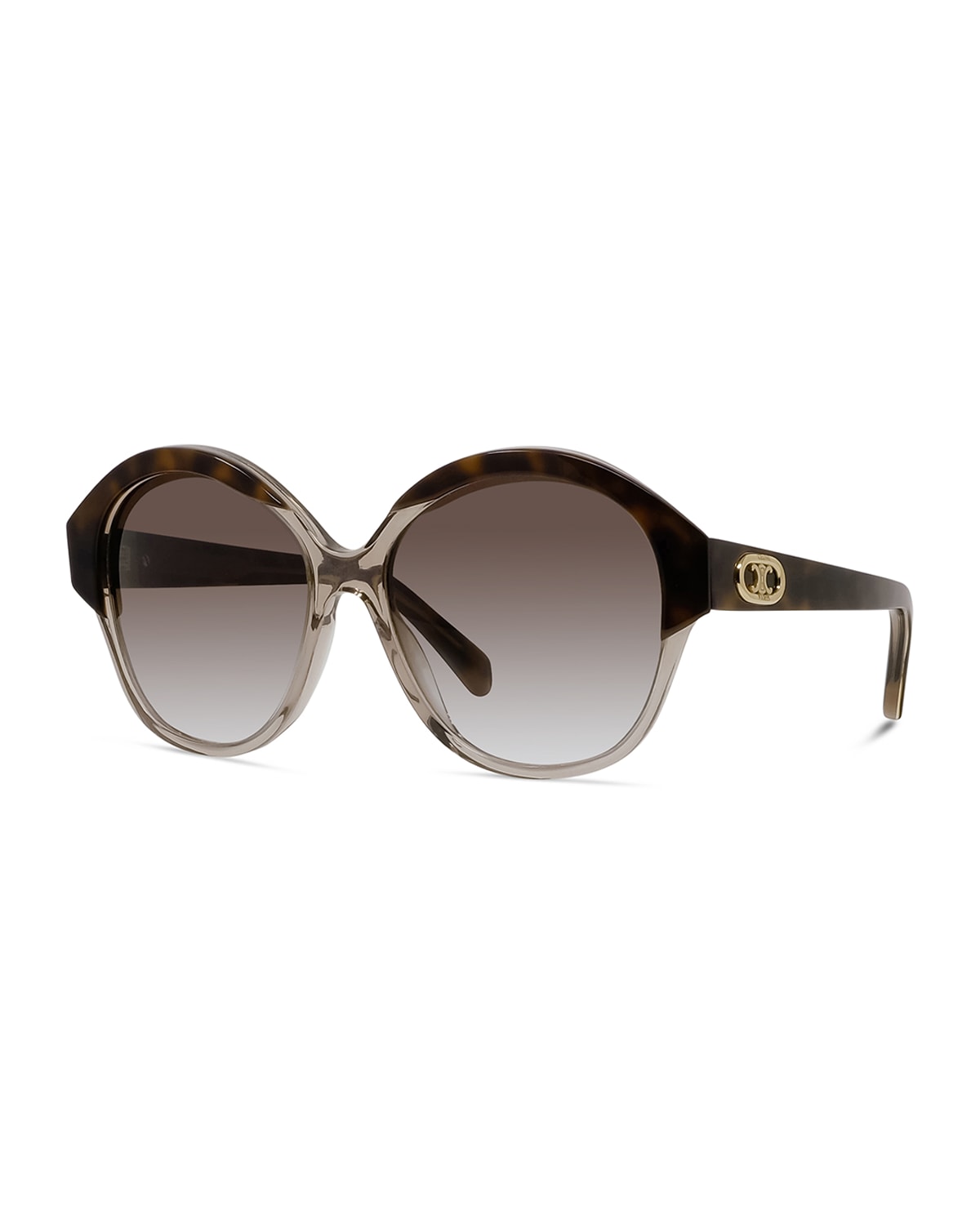 Celine Gradient Round Acetate Sunglasses Neiman Marcus