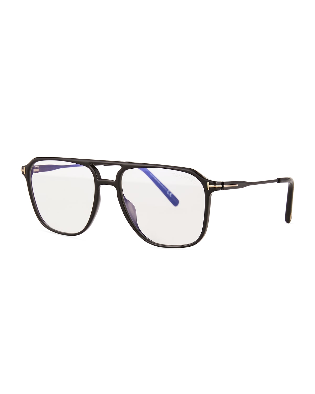 Tom Ford Men S Blue Block Square Optical Glasses Neiman Marcus