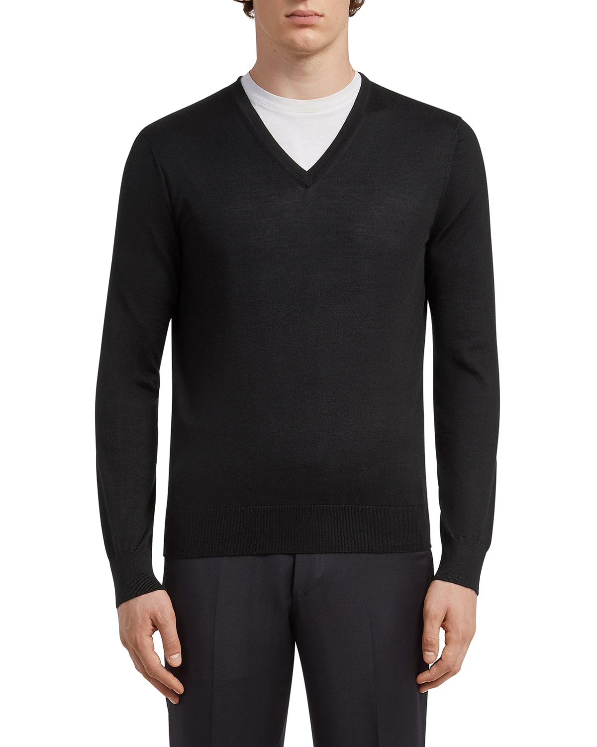 Stefano Ricci Men's V-Neck Cashmere Sweater | Neiman Marcus