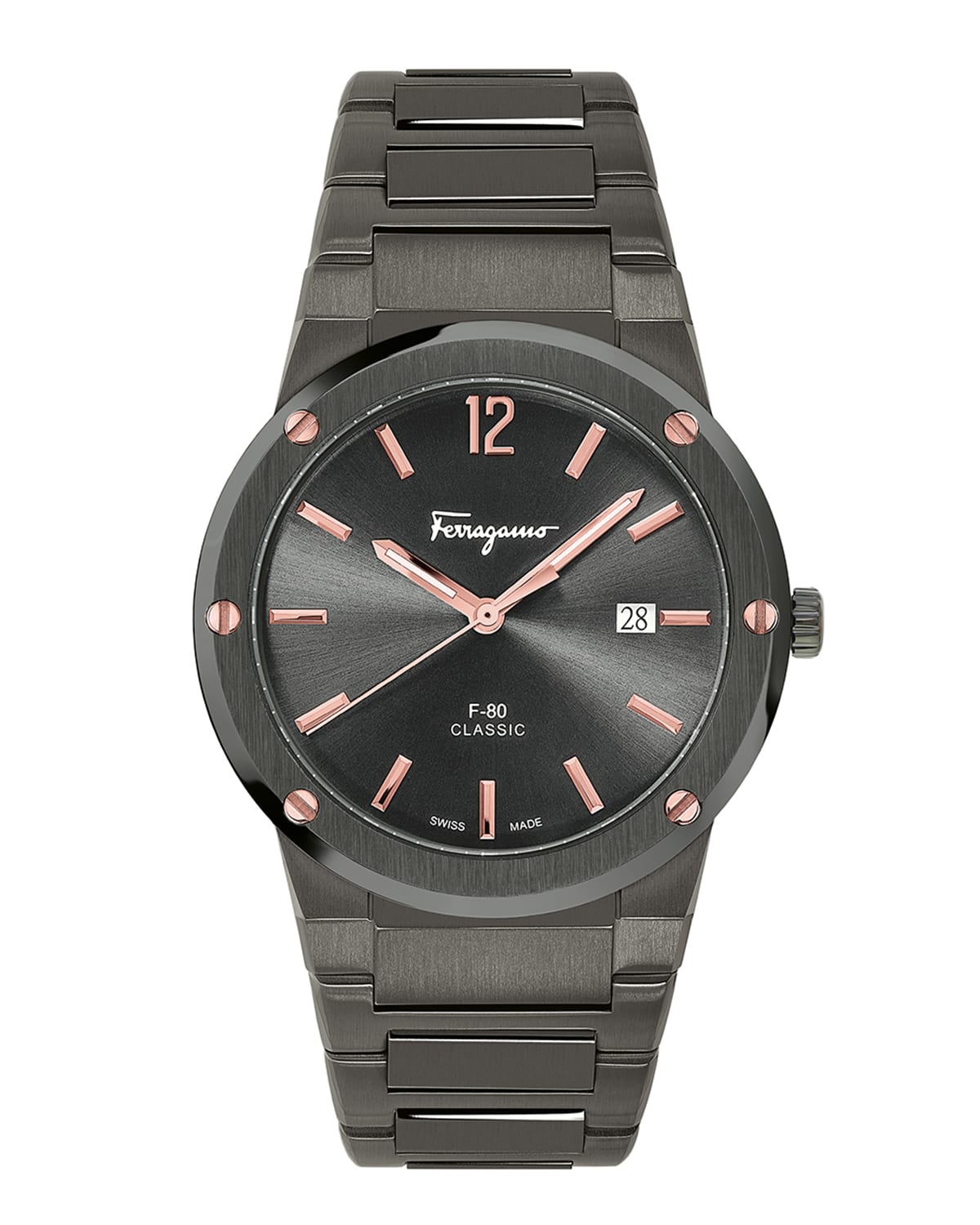 Salvatore Ferragamo Men's 44mm F-80 Chronograph Watch wit h Brown ...