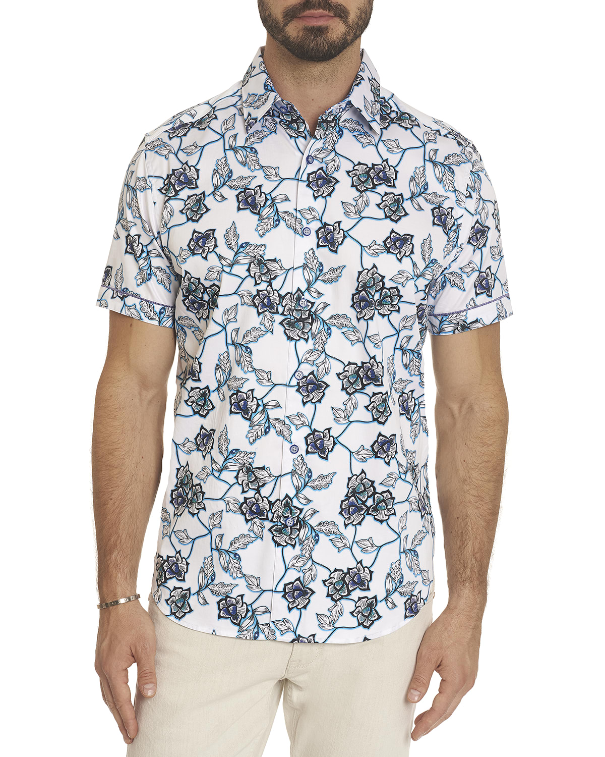 Robert Graham Men's Buster Short-Sleeve Graphic Sport Shirt | Neiman Marcus