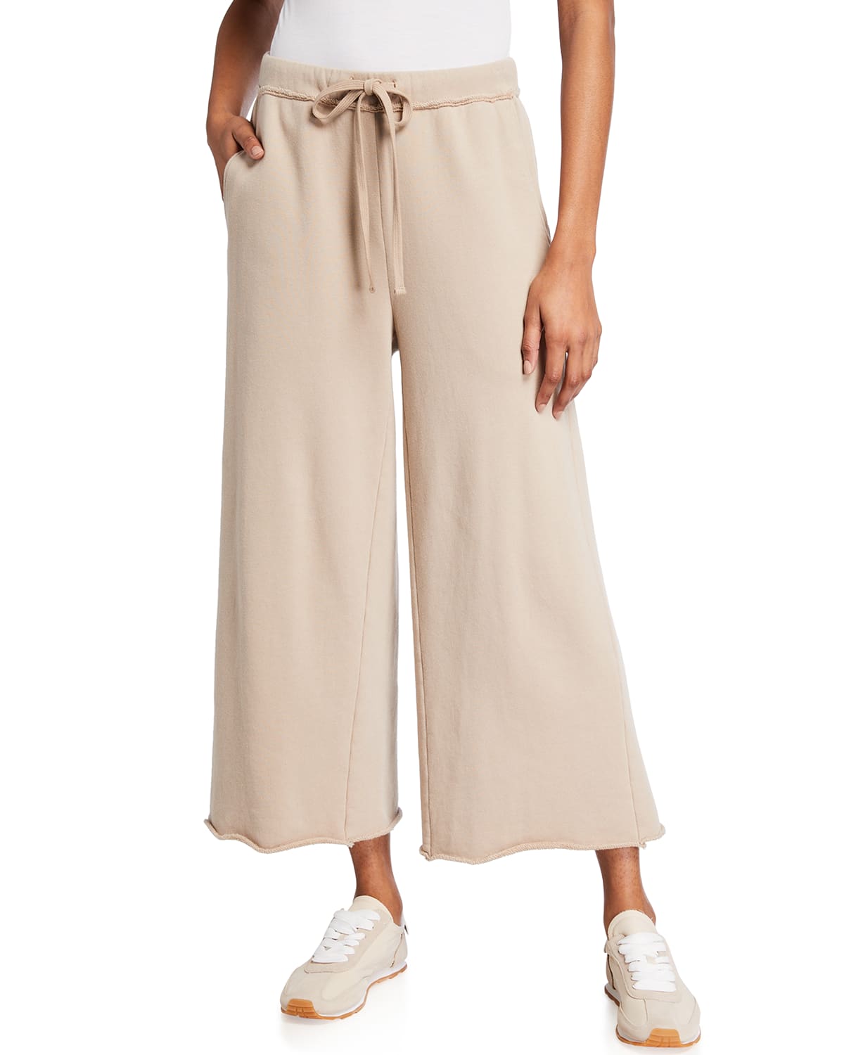 Eileen Fisher Petite Organic Cotton Steel Wide-Leg Ankle Pants | Neiman ...
