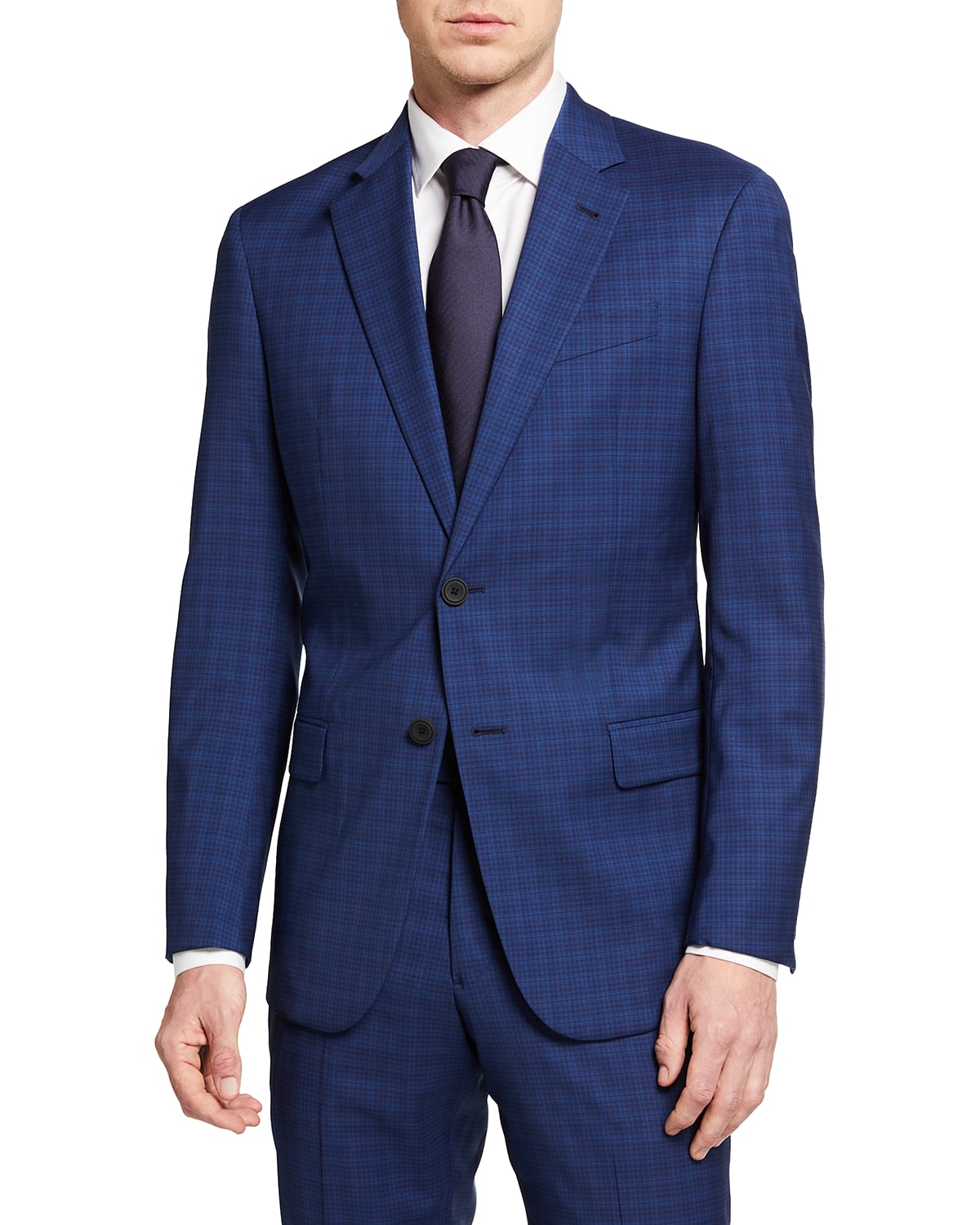 Emporio Armani Men's M Line Super 130s Wool Plaid Two-Piece Suit ...