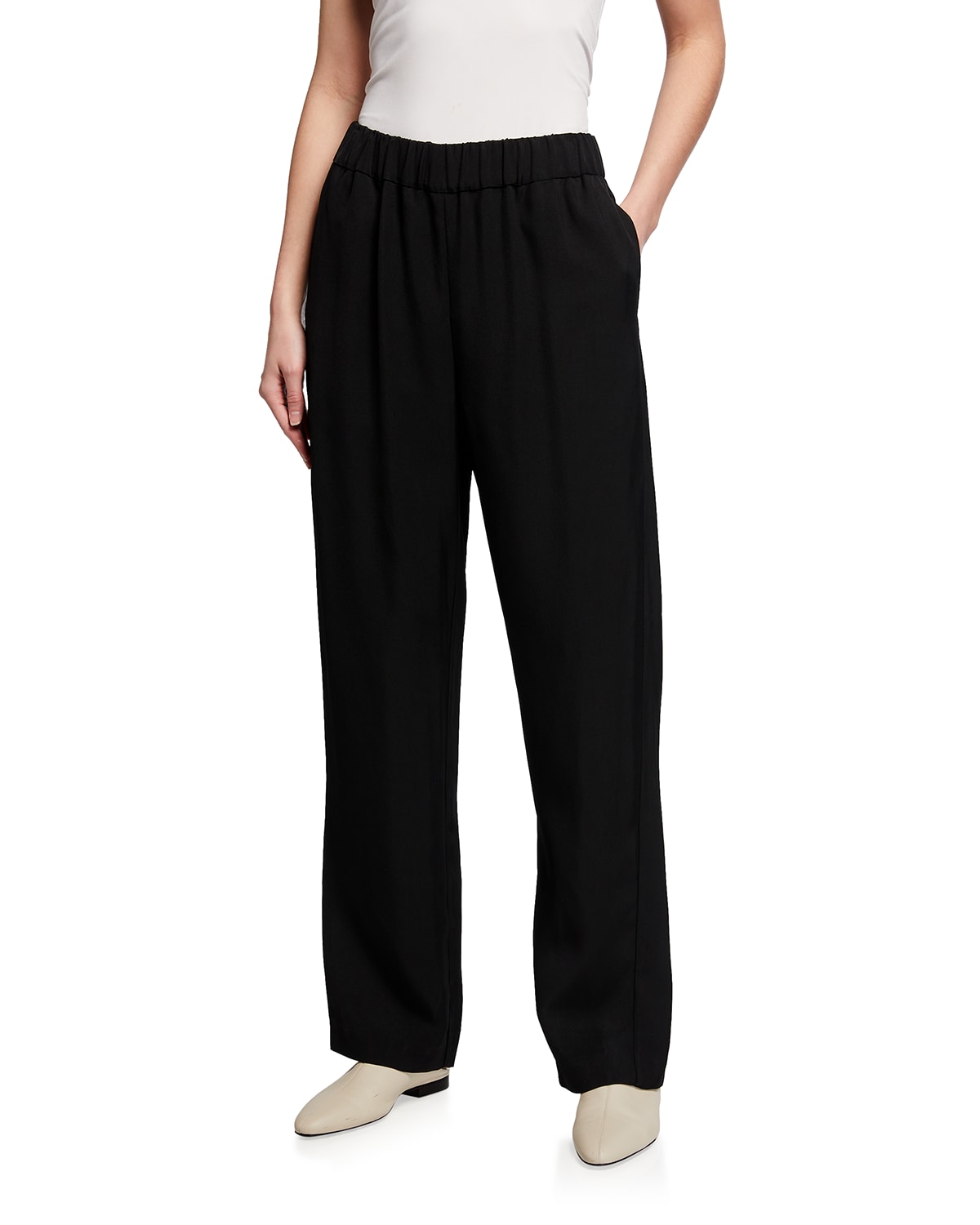 Womens Elastic Waist Pants | Neiman Marcus | Ladies Elastic Waist Pants ...