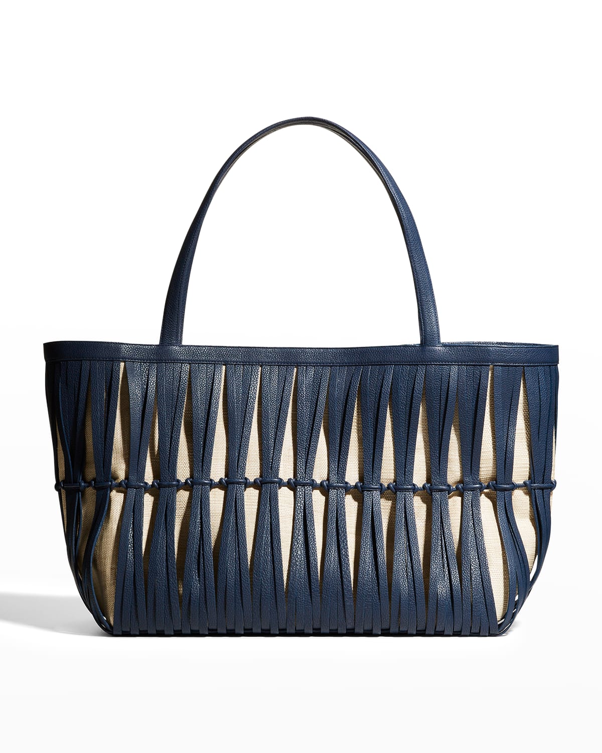 Blue Woven Bag | Neiman Marcus