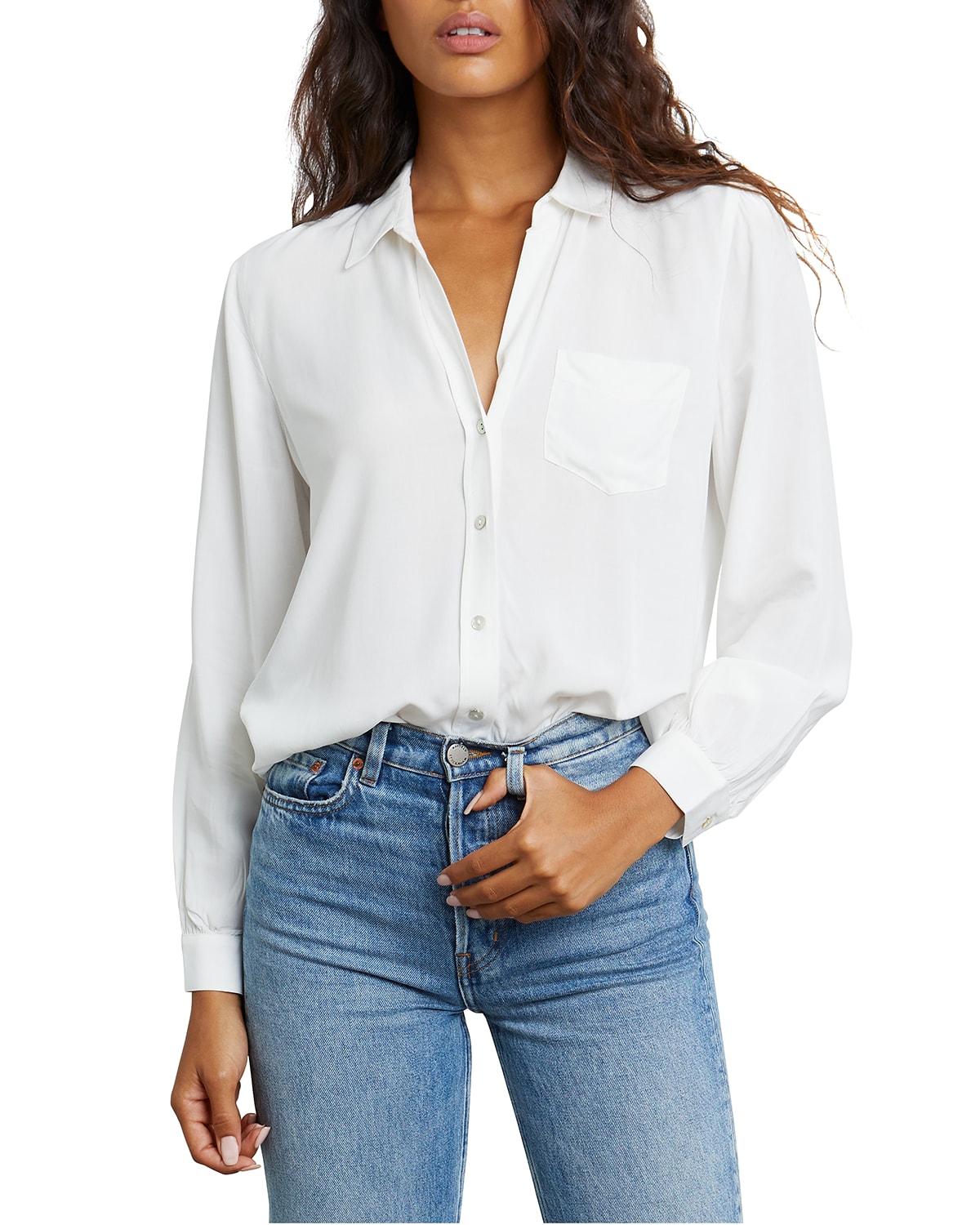 Rails Ingrid Collared Button-Down Shirt | Neiman Marcus