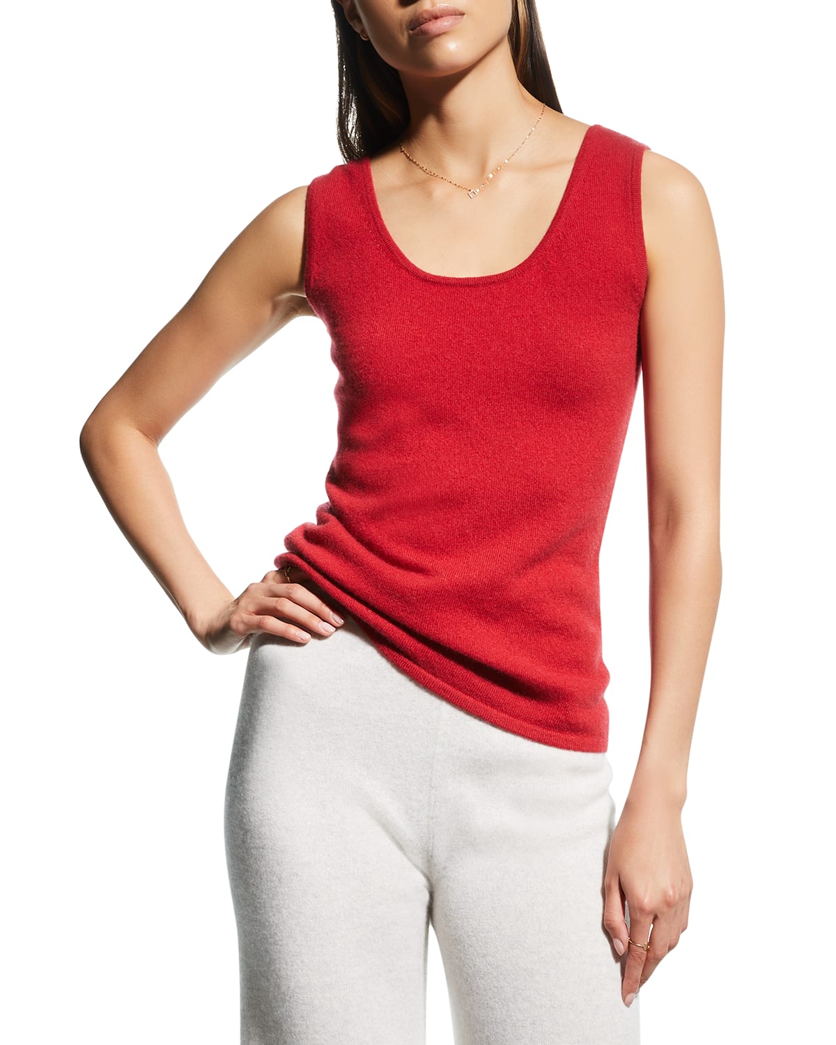 Red Knit Tank Neiman Marcus