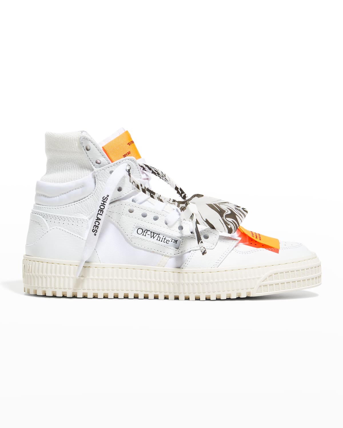 Off-White Off Court Leather High-Top Sneakers | Neiman Marcus