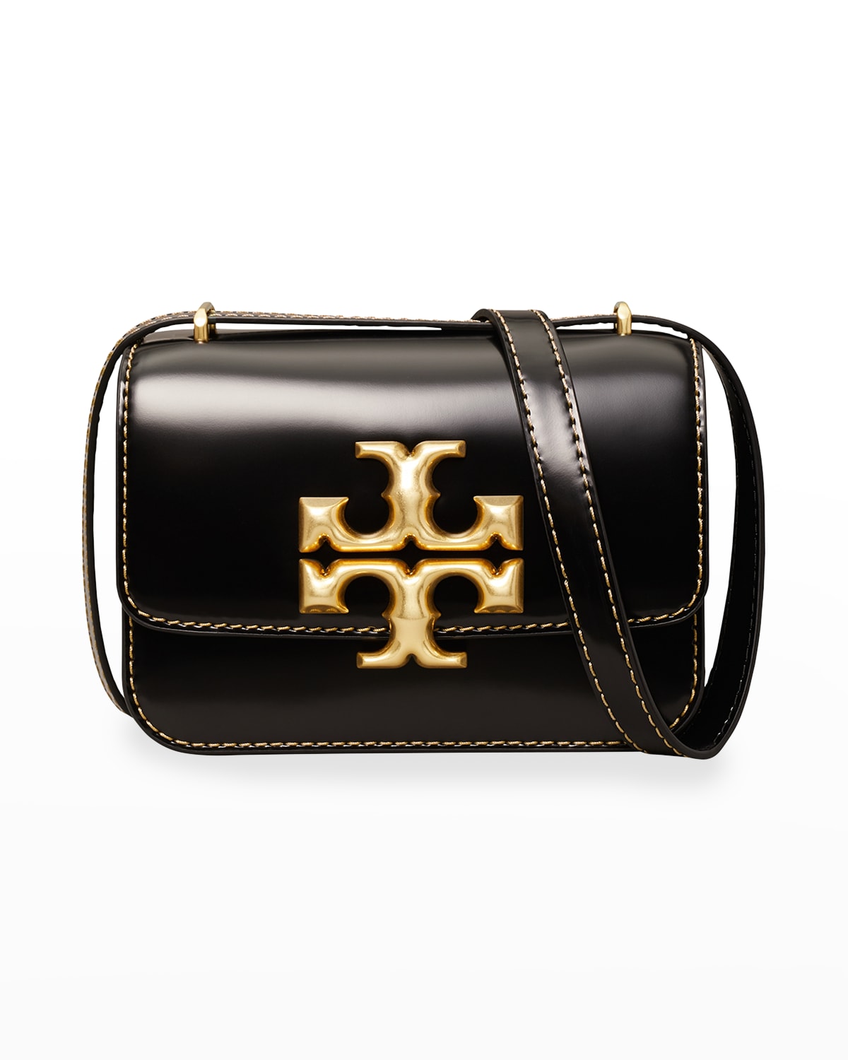 Tory Burch Eleanor Bicolor Canvas Shoulder Bag | Neiman Marcus