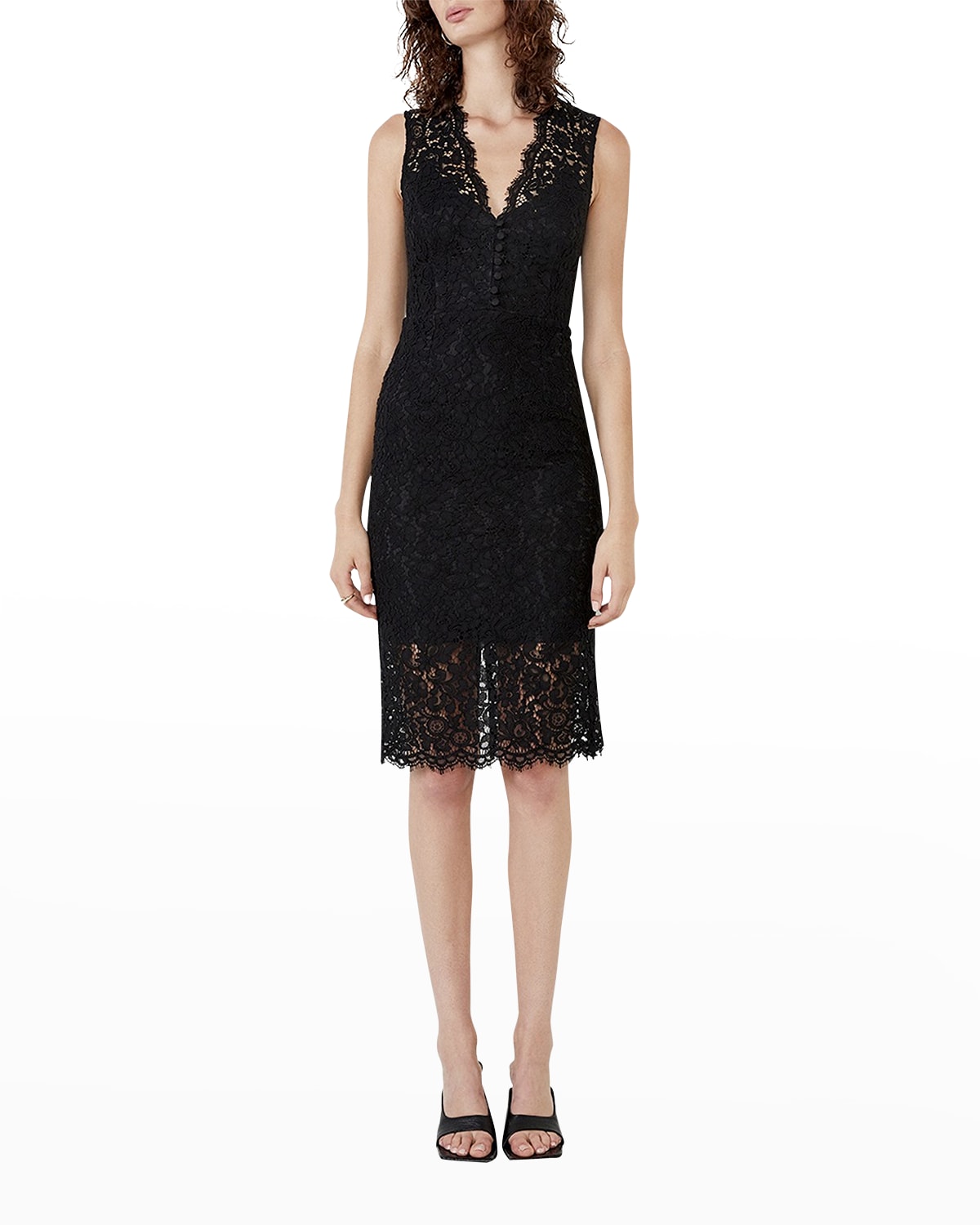 Bardot Wistonia High-Neck Lace Cocktail Dress | Neiman Marcus