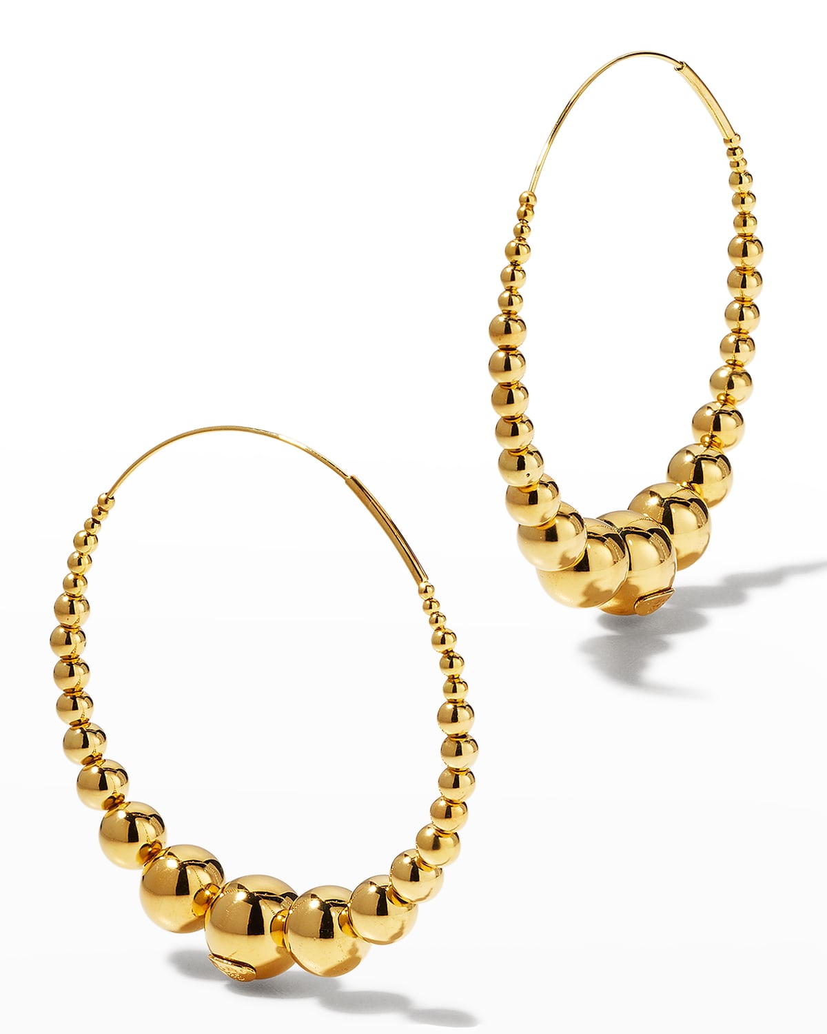 Gas Bijoux Pondichery Bead & Shell Hoop Earrings | Neiman Marcus