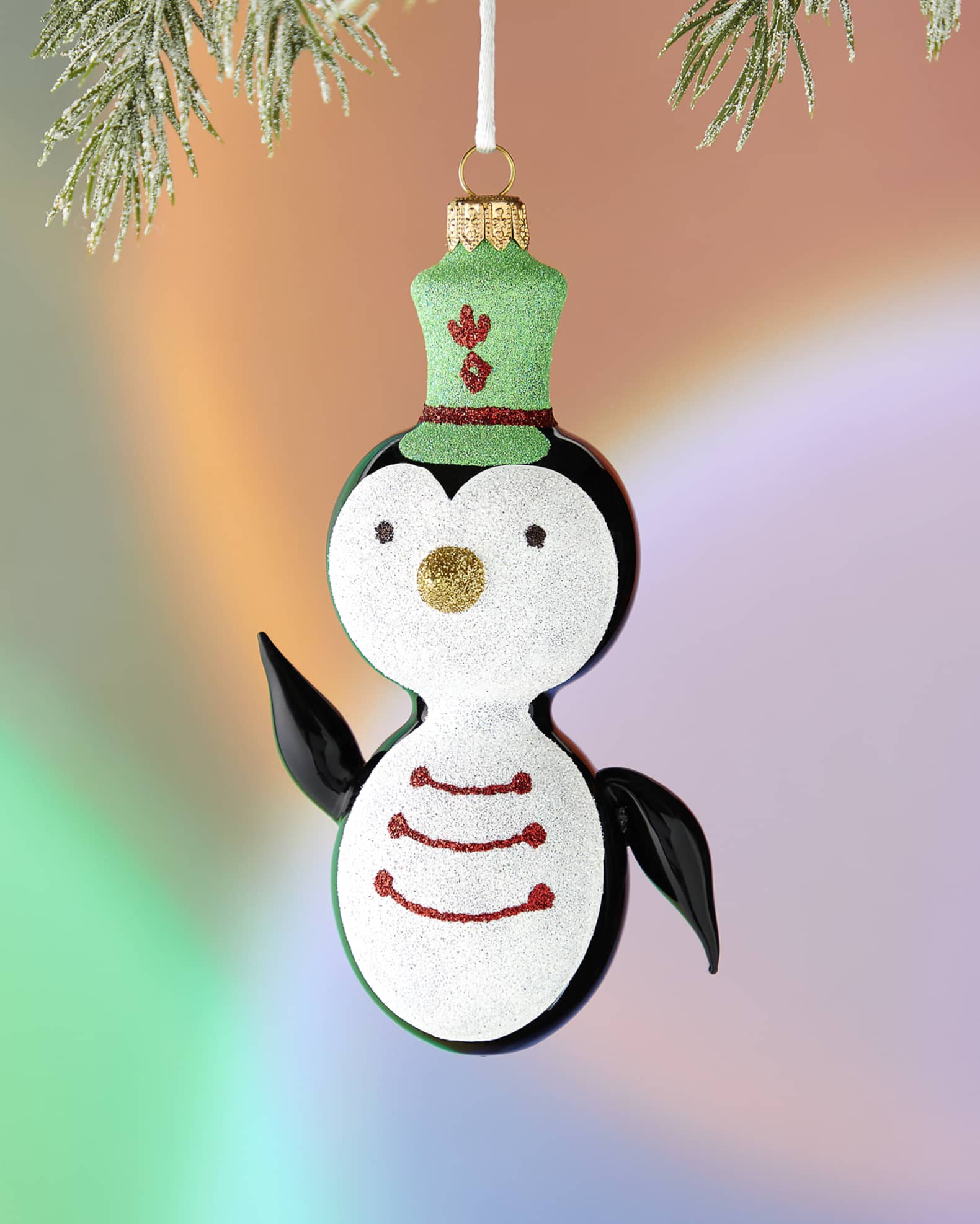 Exclusive Penguin Christmas Ornament Neiman Marcus