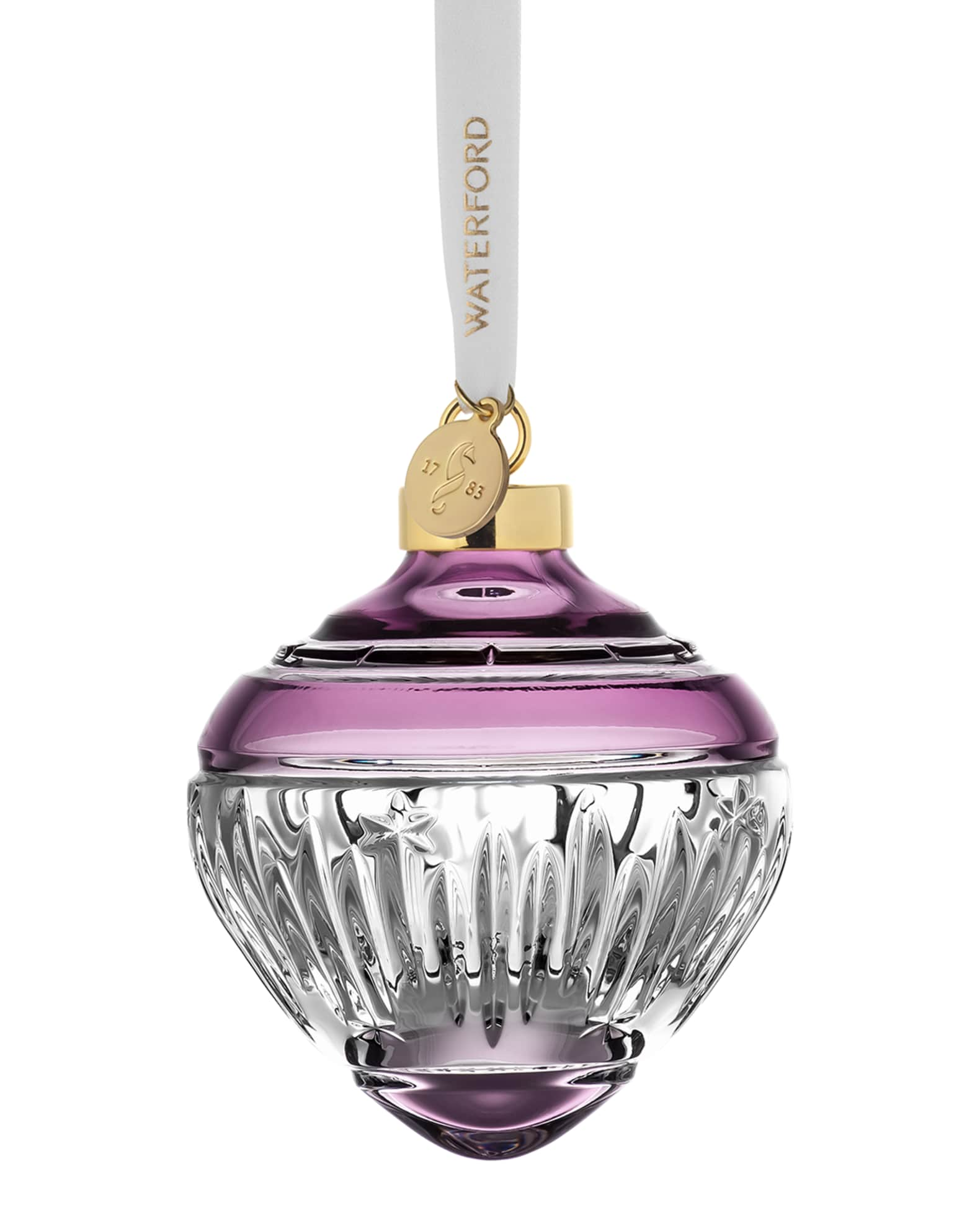 Waterford Crystal Winter Wonders Midnight Frost Bauble Ornament, Lilac