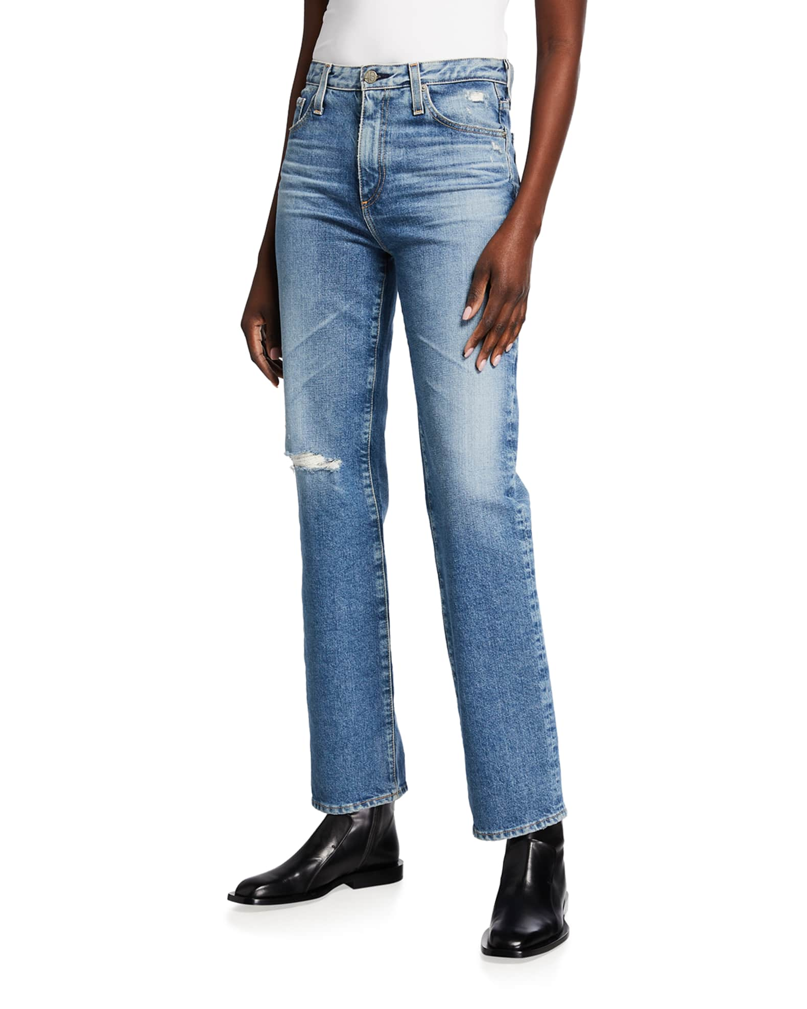 Ag Jeans Alexxis Straight Leg Jeans Neiman Marcus