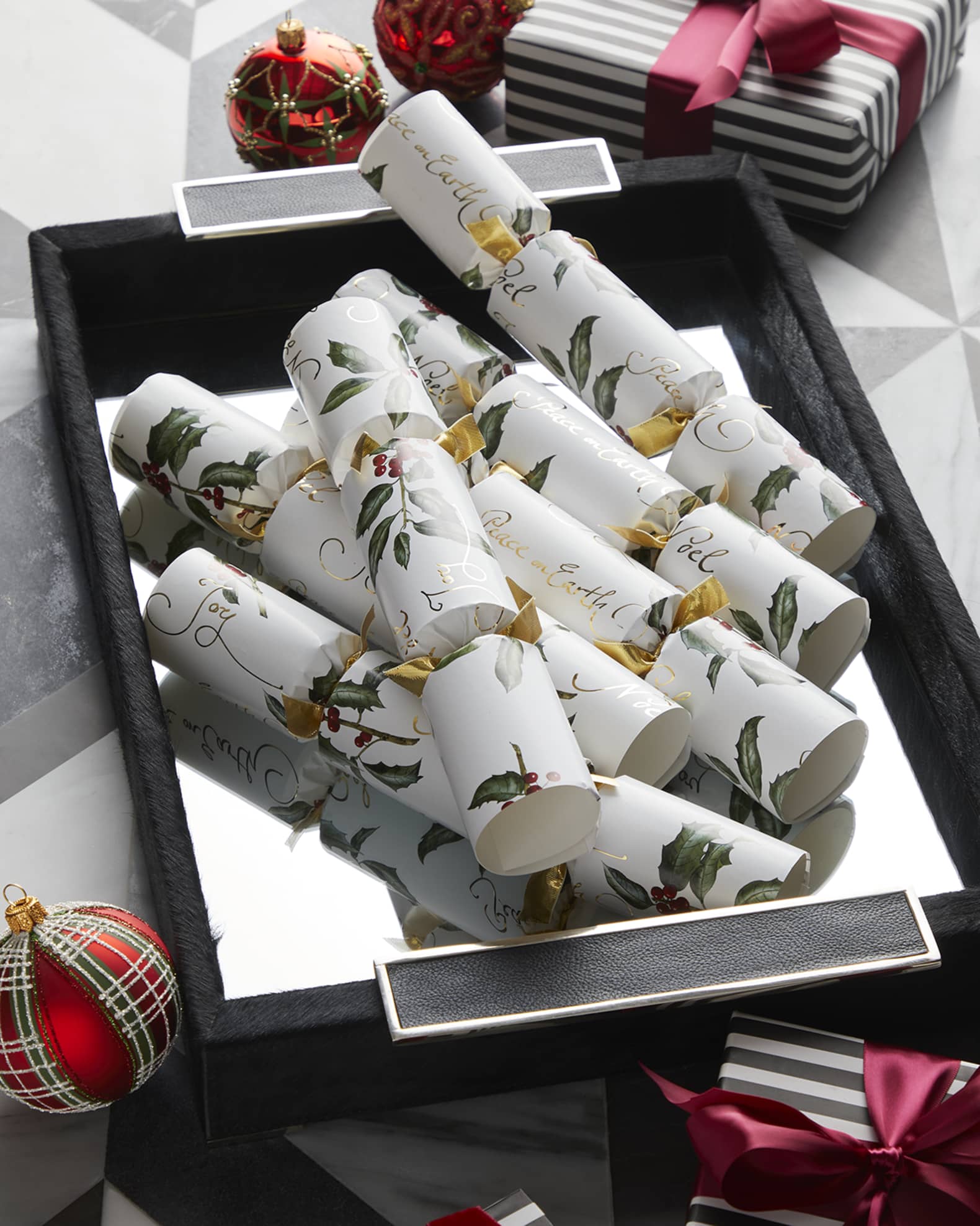 Robin Reed Joy Noel Christmas Crackers, Set of 6 | Neiman Marcus