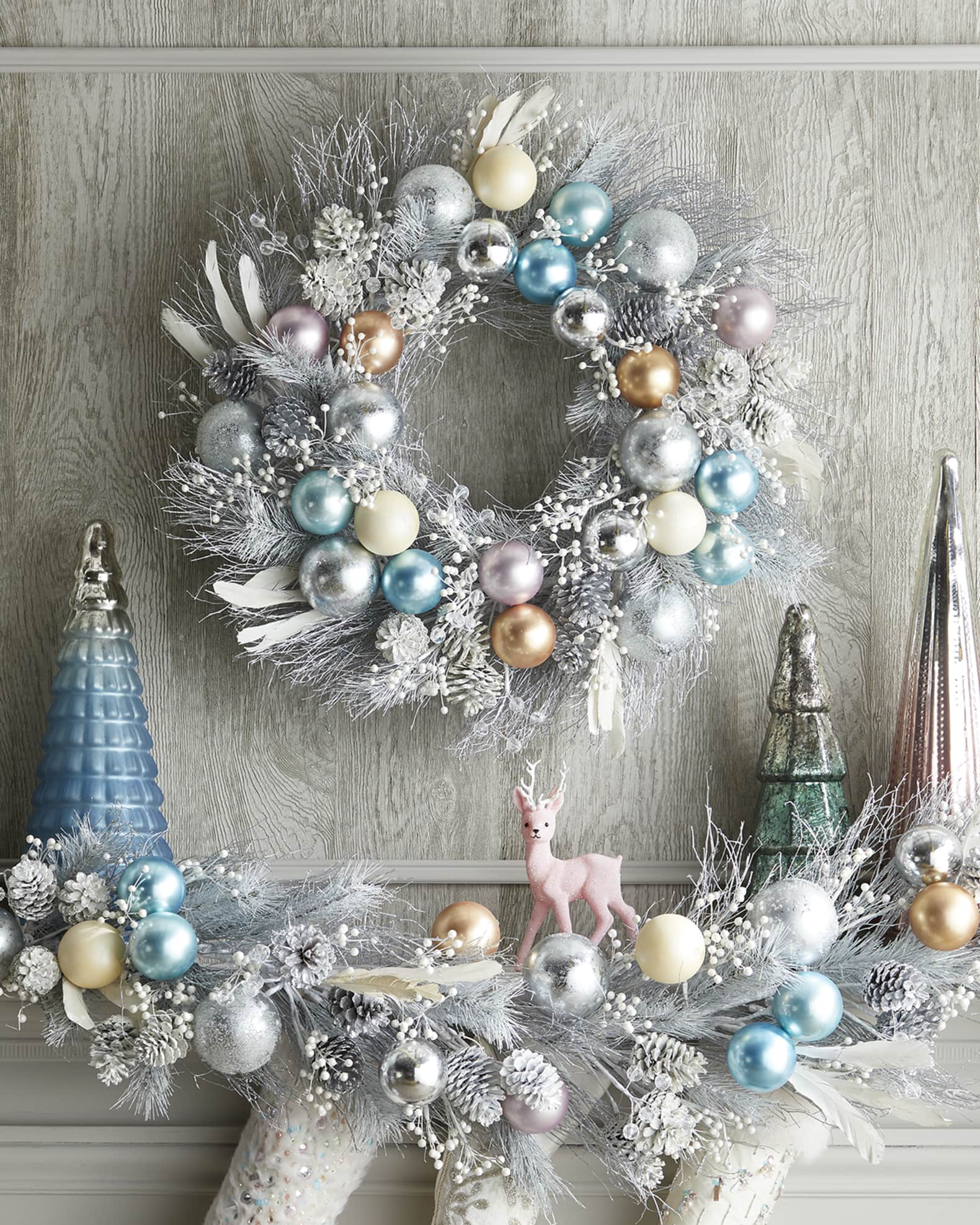 Neiman Marcus Pastel Ombre 28" Wall Wreath Neiman Marcus