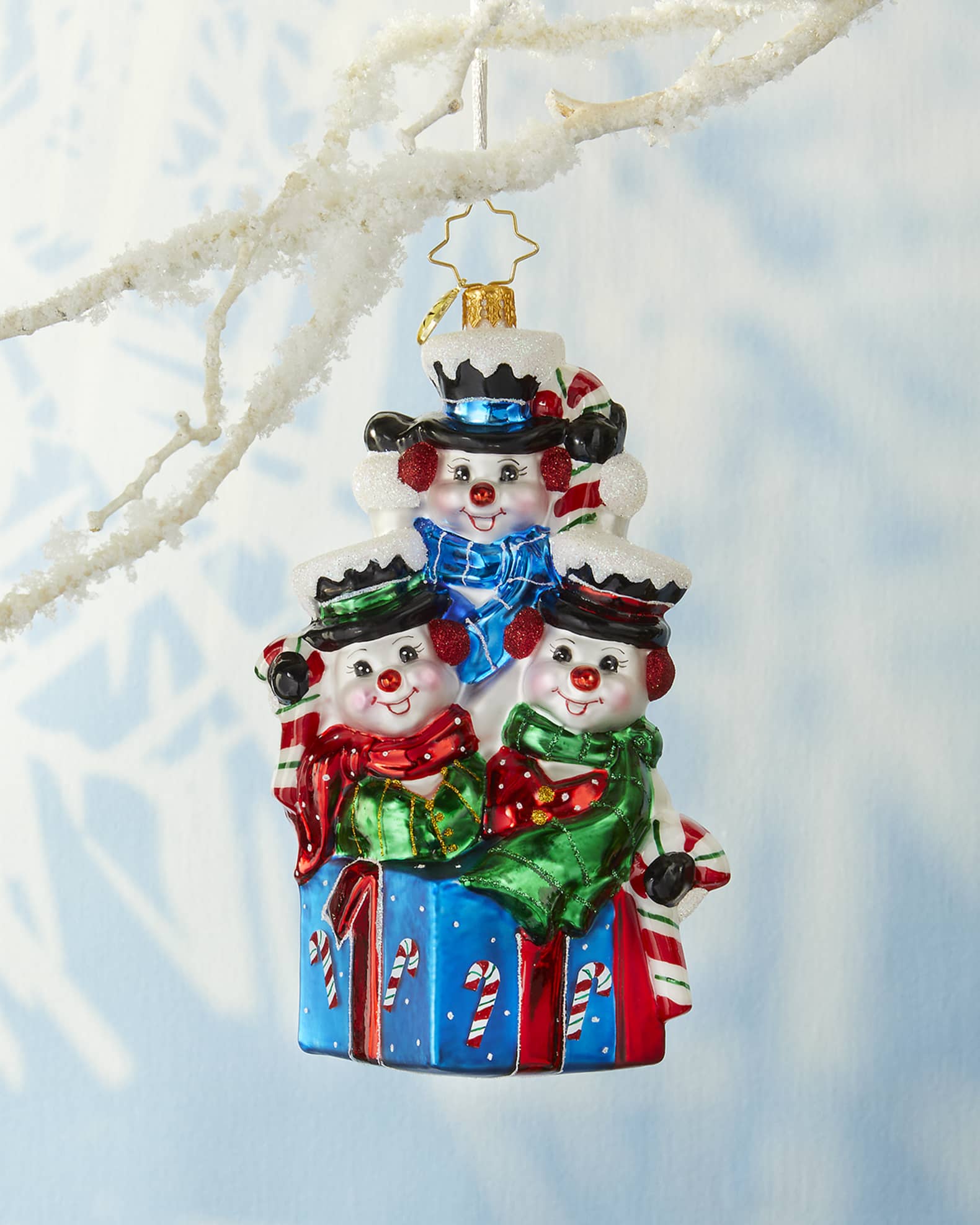 Christopher Radko Three Chilly Chums Snowmen Ornament | Neiman Marcus