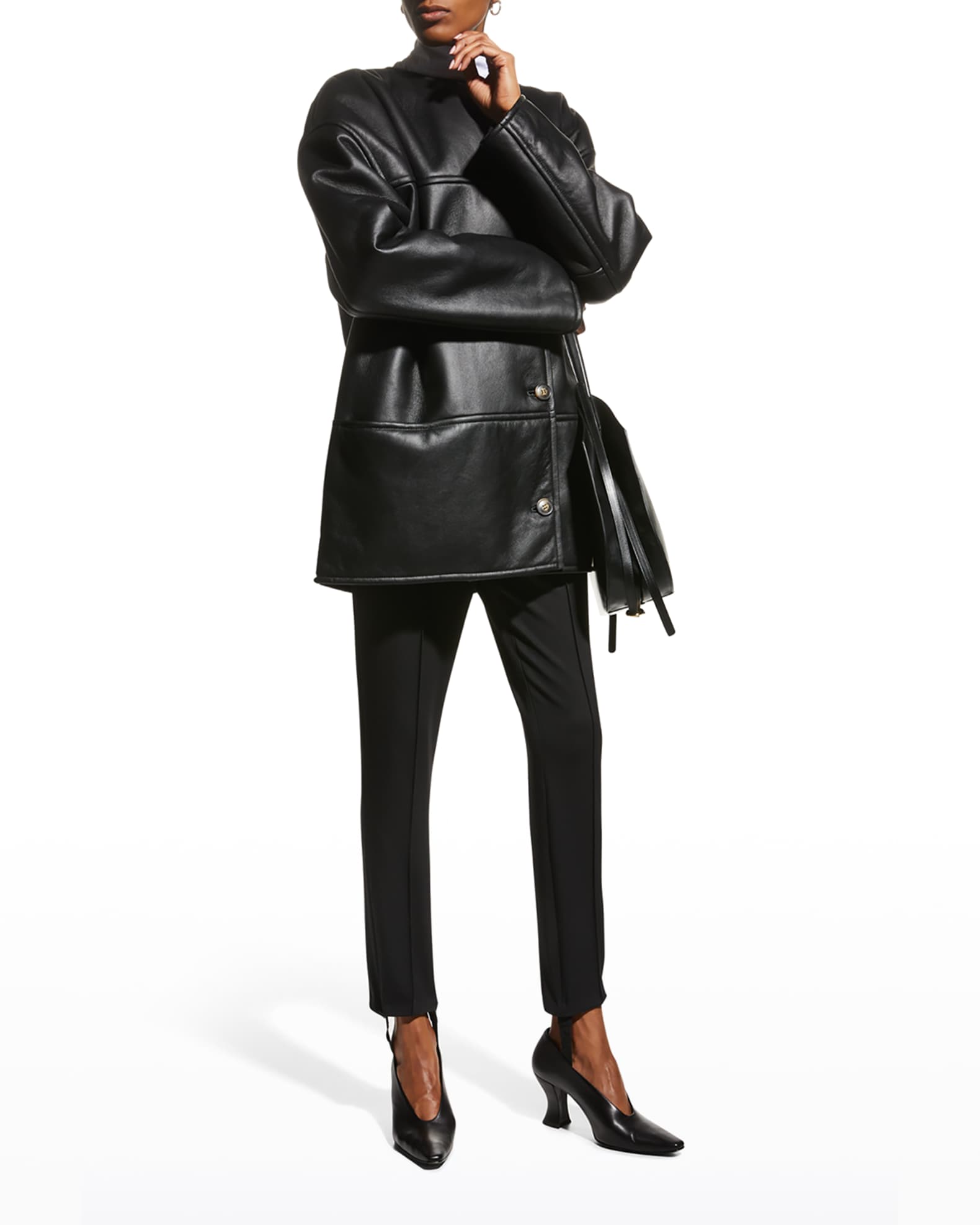 loulou studio leather blazer