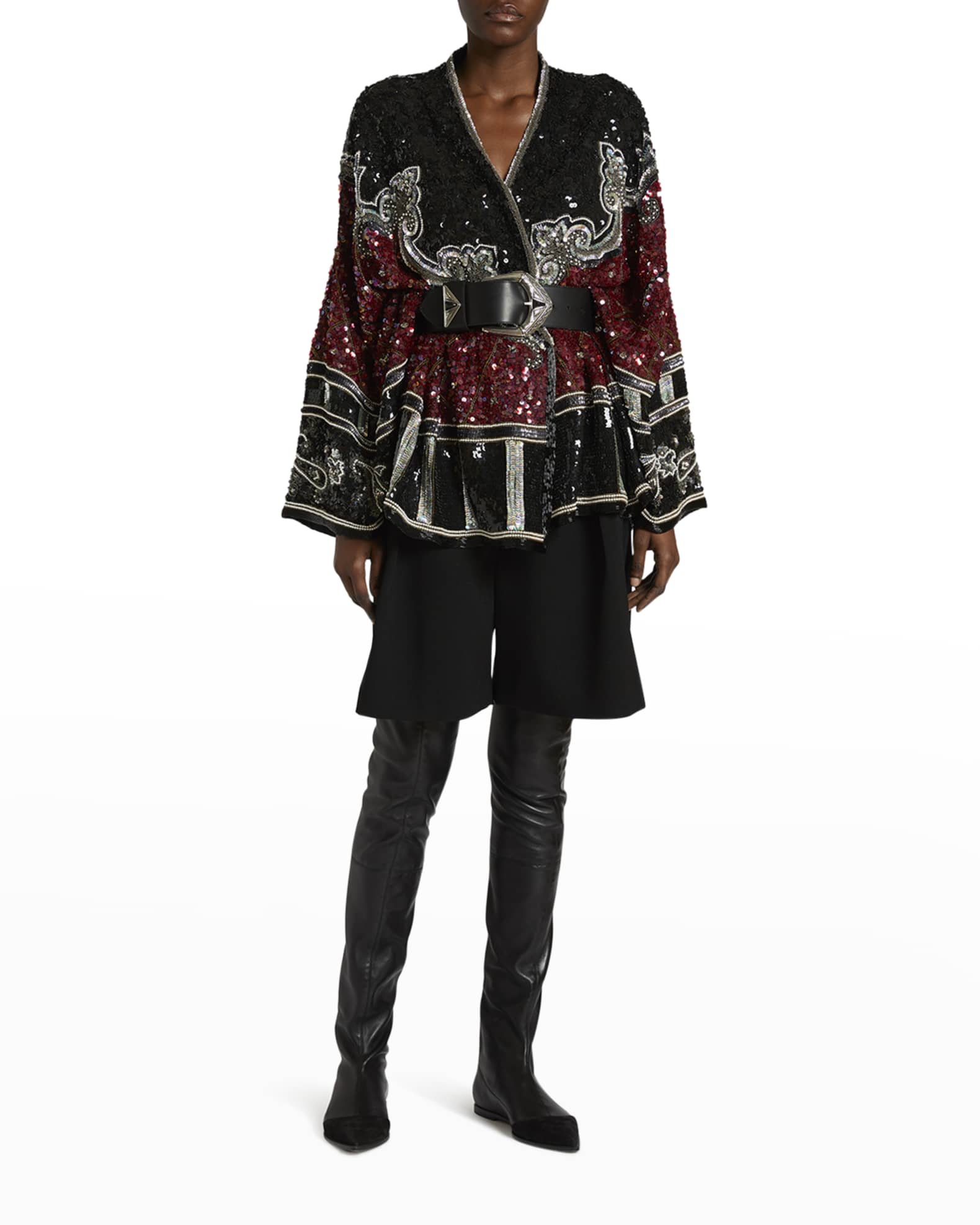 Etro Sequin & Beaded Kimono Jacket Neiman Marcus
