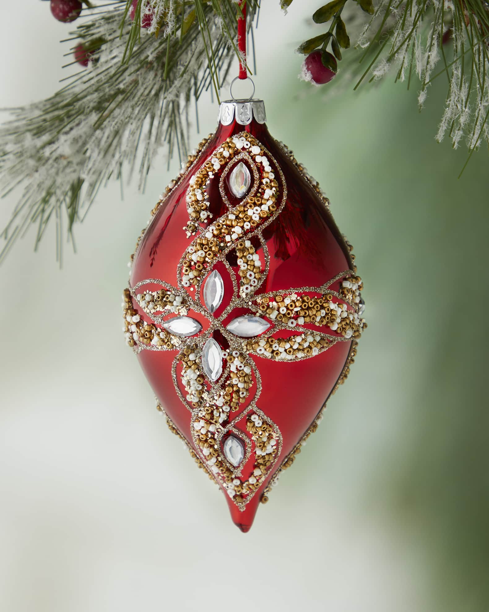 Jim Marvin Jewel Finial 6 Christmas Ornament Neiman Marcus