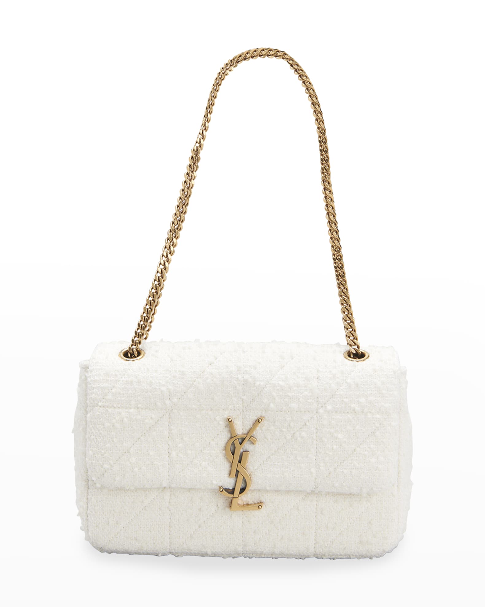 Saint Laurent Jamie Medium YSL Patchwork Boucle Tweed Shoulder Bag