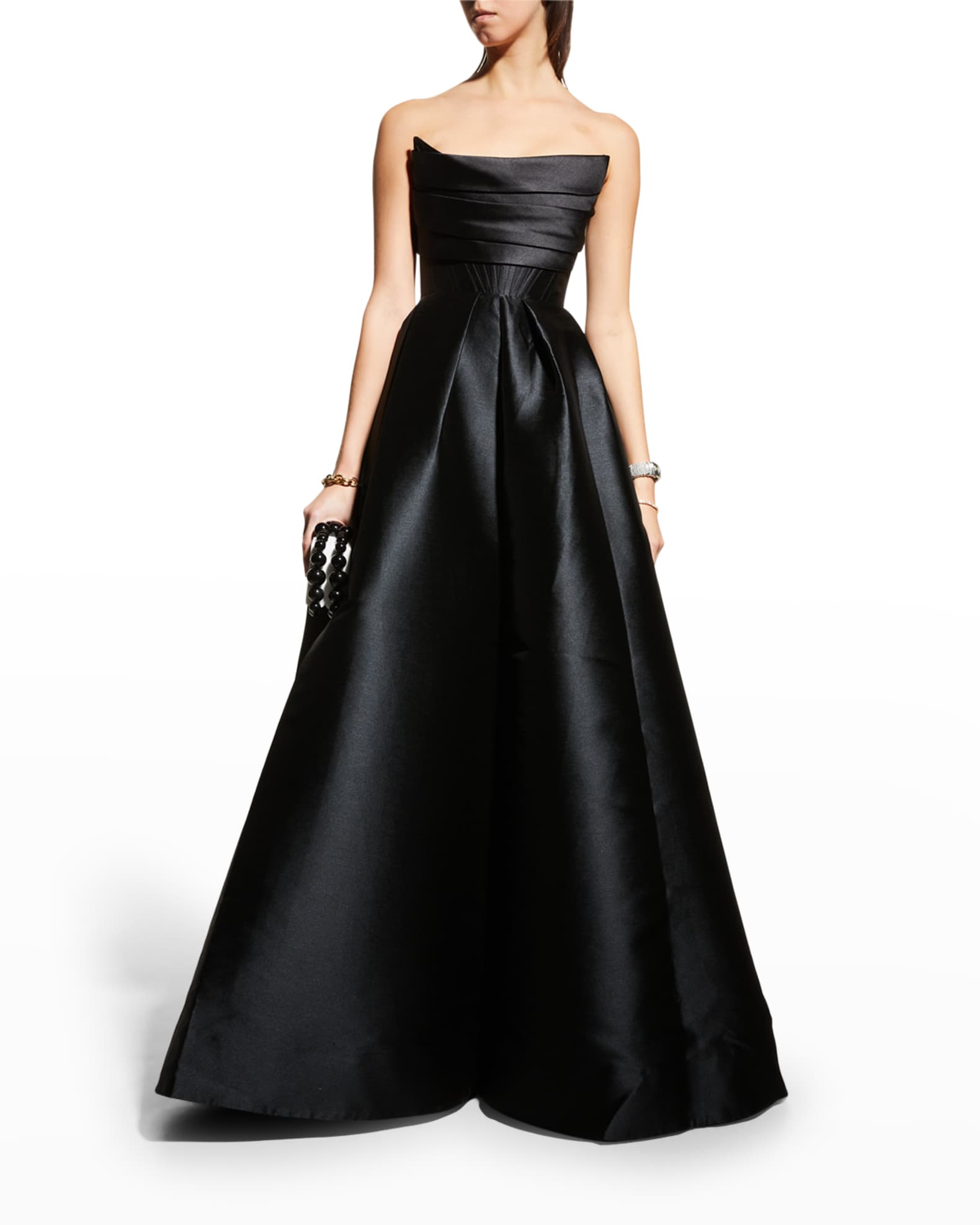 alex perry isobel silk strapless bridal gown
